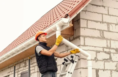 Pose et remplacement de gouttières à la Bosse